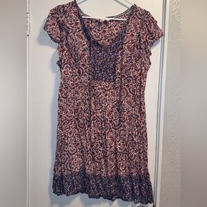 Nurture Pink and Blue Patterned Blouse